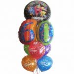 60th Mega Milestone Singing Birthday Balloon Bouquet