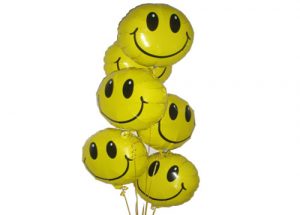 Yellow Smiley Faces Balloon Bouquet