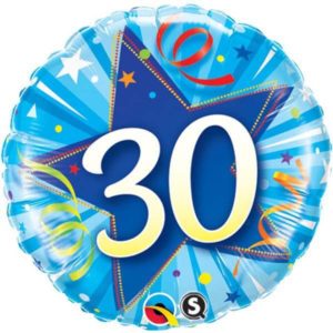30 Blue Foil Balloon