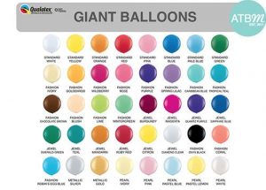 Giant Latex Balloon Colour Chart