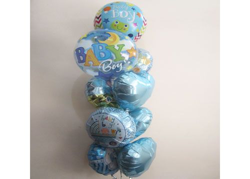Baby Boy Balloon Tower