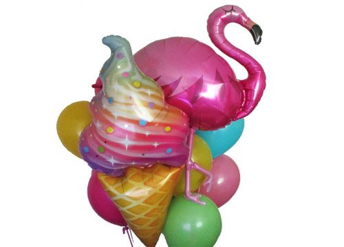 Flamingo Icecream Balloon Bouquet